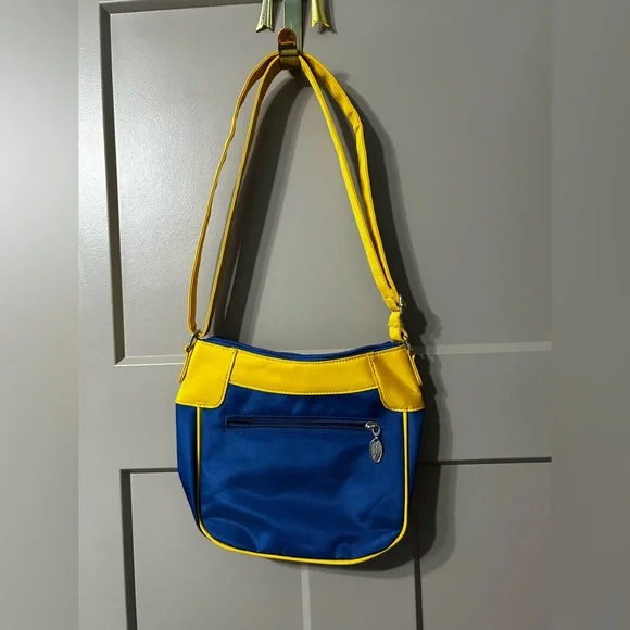 NHL Buffalo Sabres Blue & Gold Yellow adjustable Shoulder Bag purse - Picture 2 of 4